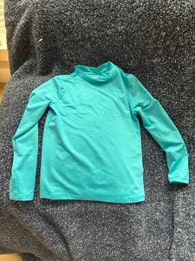 Cat & Jack Teal Long Sleeve Kids Swim Rashguard